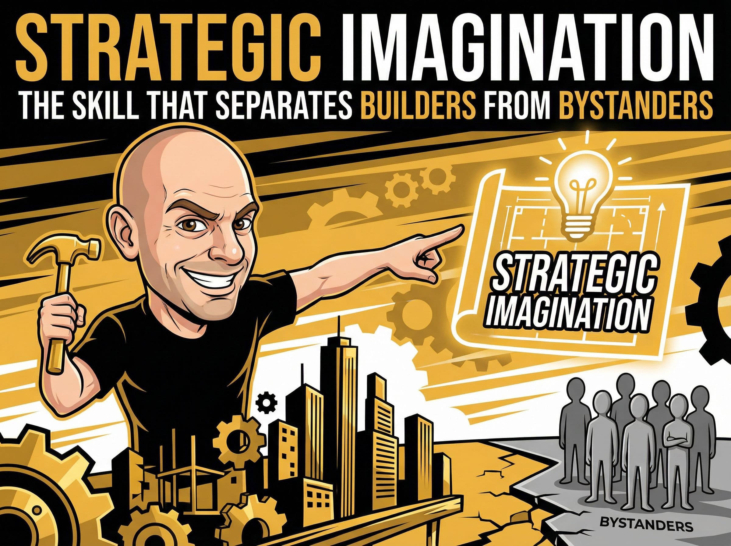 Cartoon Thumbnail for Strategic Imagination: The Skill That Separates Builders from Bystanders